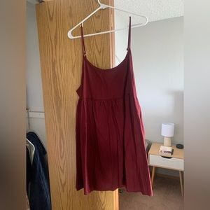 Burgundy shift dress!